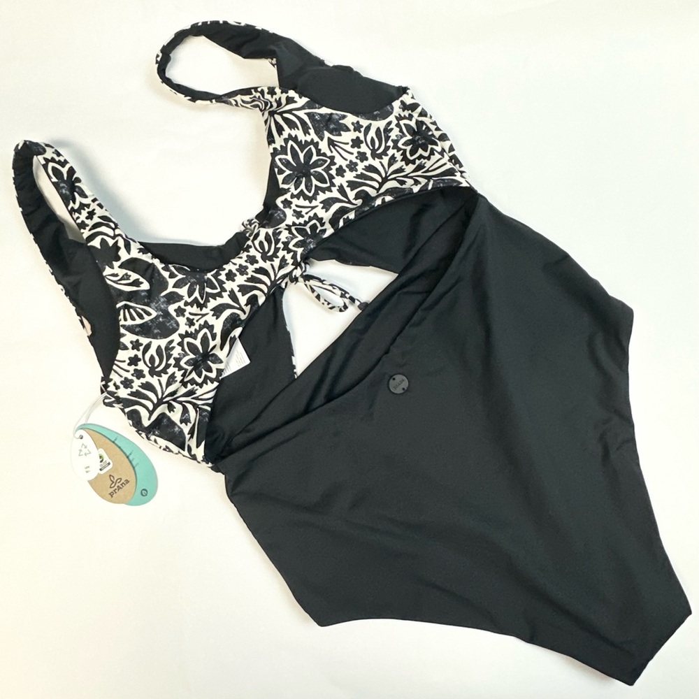 prAna Women's Ruby Beach Flora Fauna One Piece Swimsuit Small - Picture 4 of 13